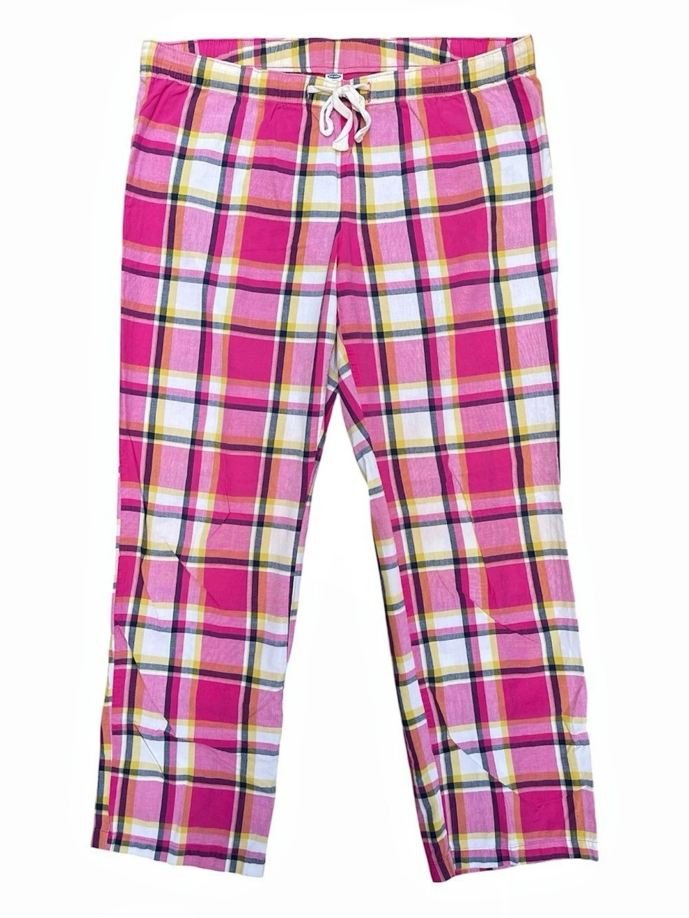 Old Navy Pink Plaid 100% Cotton Pajama Pants Size Medium